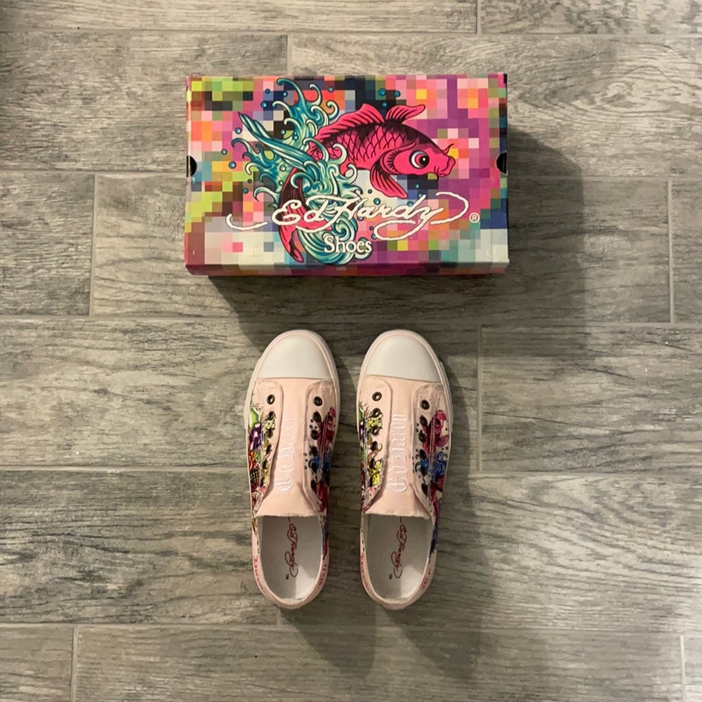 Ed Hardy Lowrise Pink Sneakers